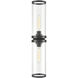 Revolve Ii 2 Light 24 inch Clear Glass and Urban Bronze Bath Vanity Wall Light